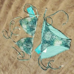 Sale! NEW! Green Palm Beach String Bikini by H&M